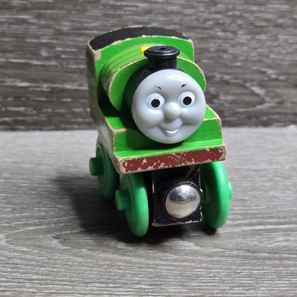 Thomas Wooden Train Railway Percy #6 Small Green Engine Learning Curve 1540TFI00